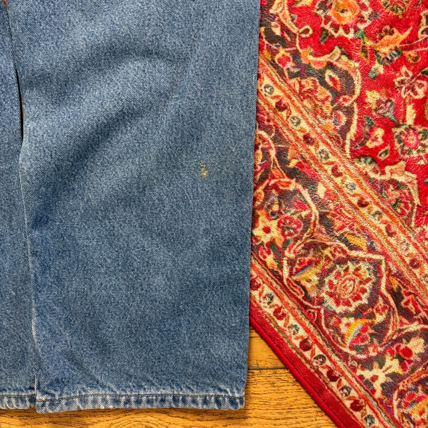 Vintage Carhartt Workwear Carpenter Baggy Blue Jeans - 36R