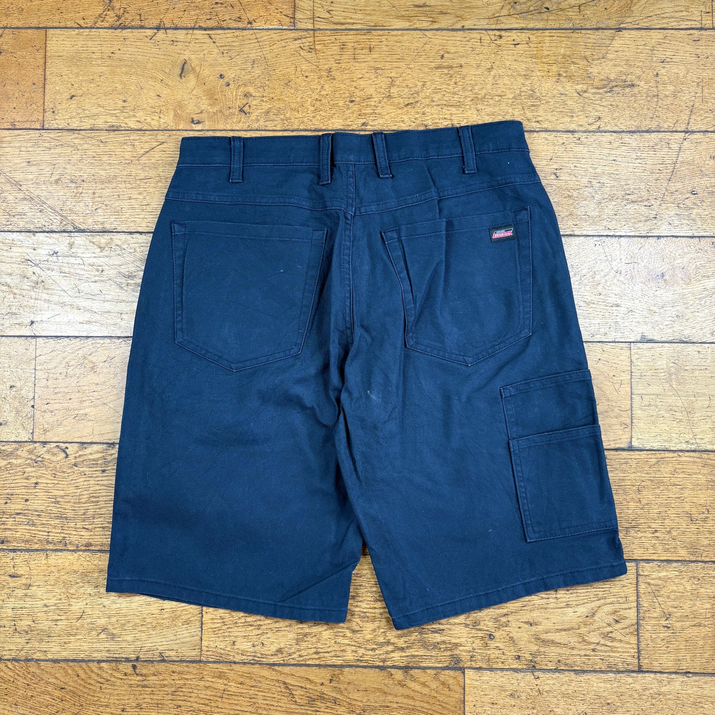 Vintage Dickies Workwear Carpenter Navy Baggy Shorts - 34
