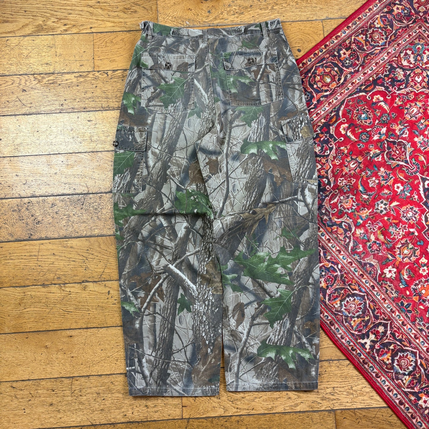 Vintage Real Tree Camo Green Hunting Workwear Trousers - 34