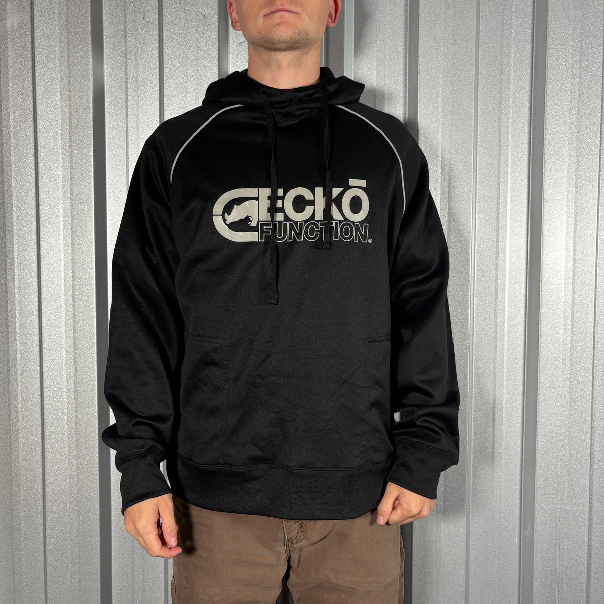 Ecko Unltd Black Hip Hop Y2K Hoodie Sweatshirt - L