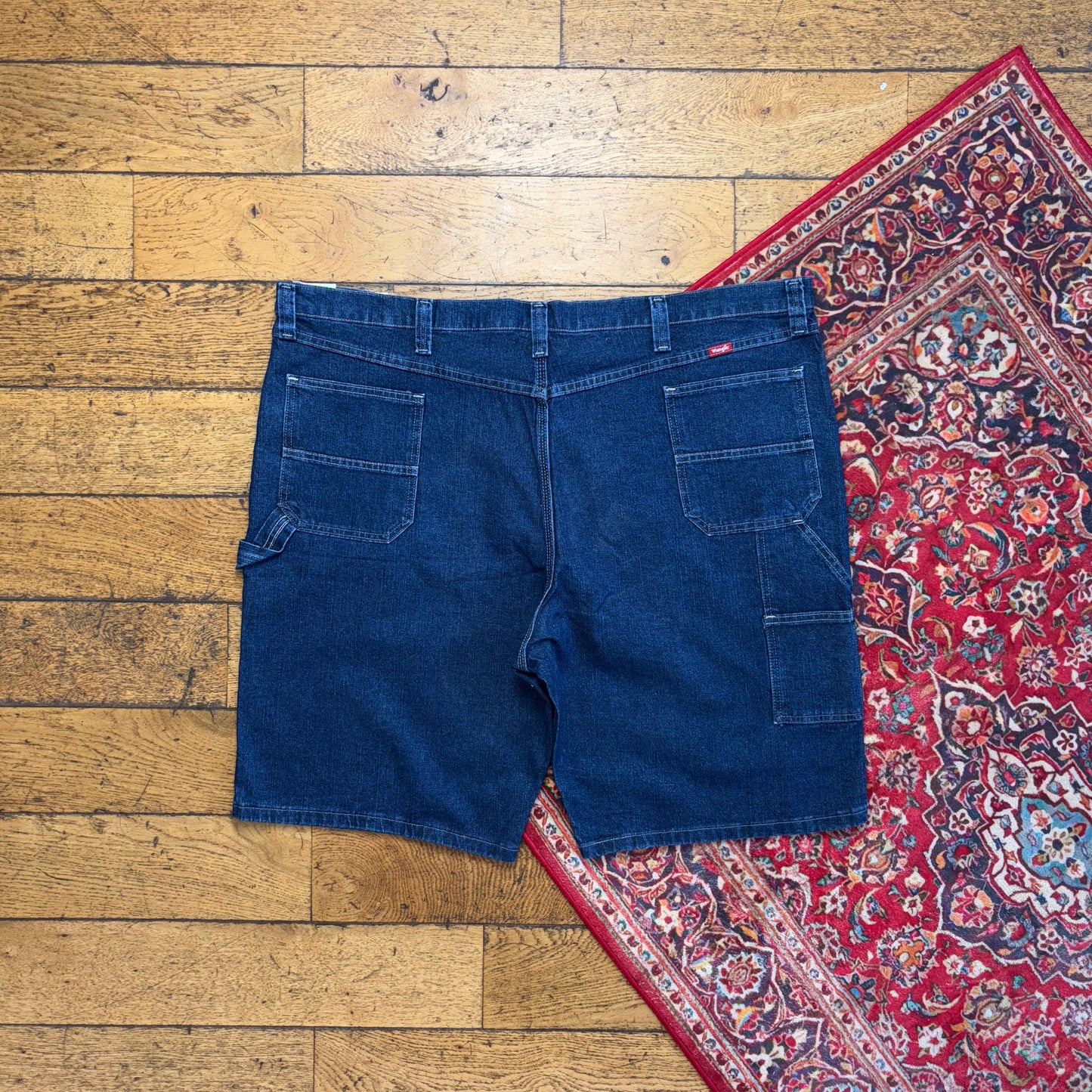 Vintage Wrangler Blue Denim Carpenter Baggy Shorts - 48