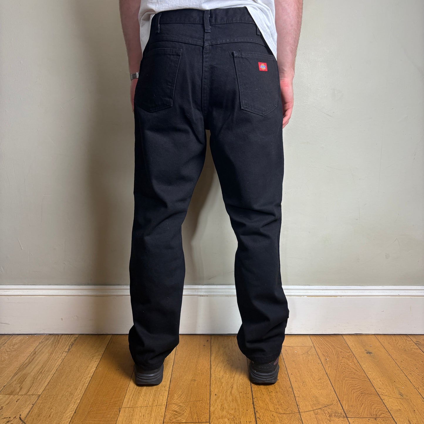 Vintage Dickies Workwear Black Carpenter Baggy Trousers - 36R