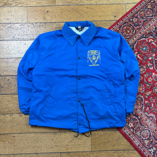 Vintage Blue Nylon Coach Harrington Jacket - L