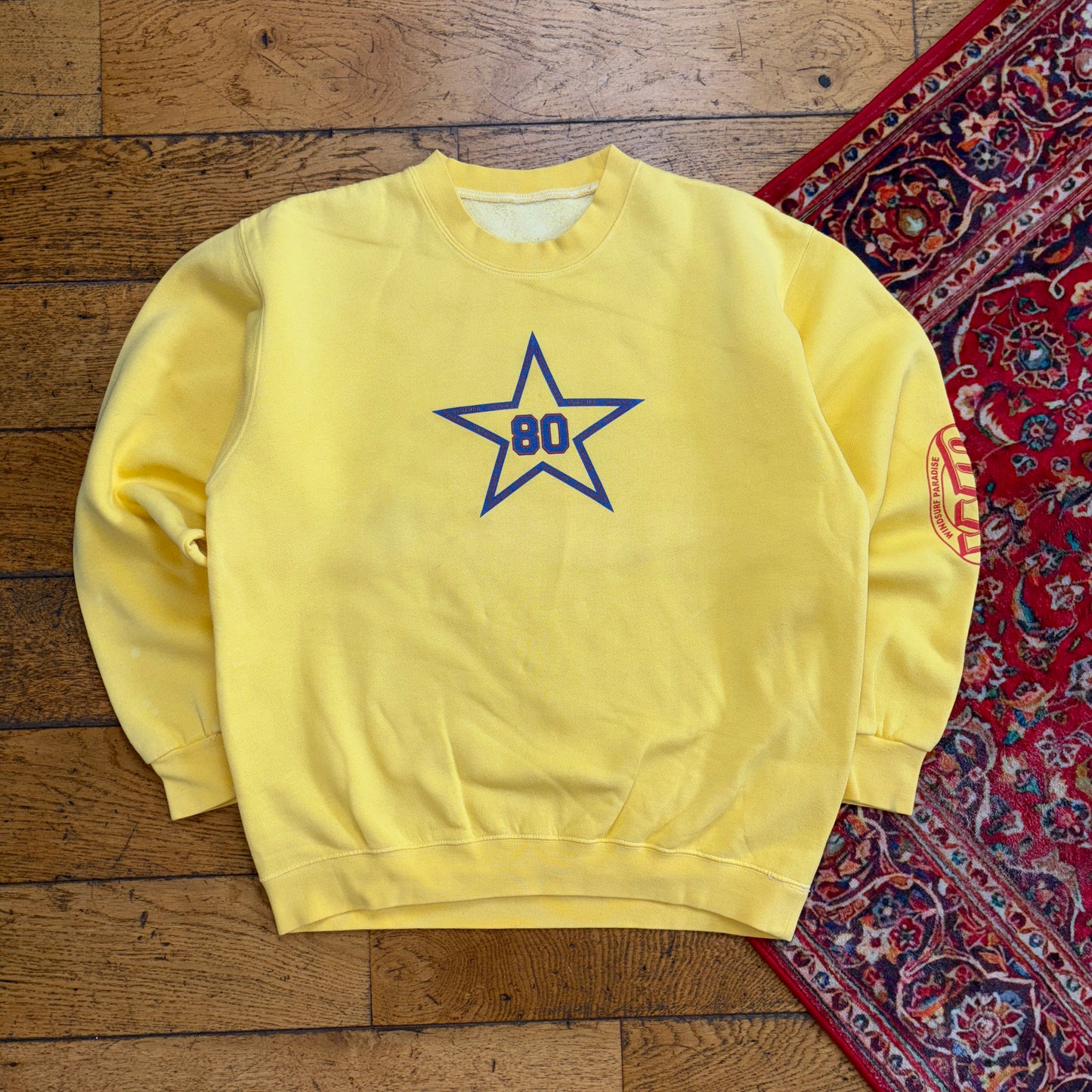 Vintage 90s Yellow Surfwear Graphic Sweatshirt - M