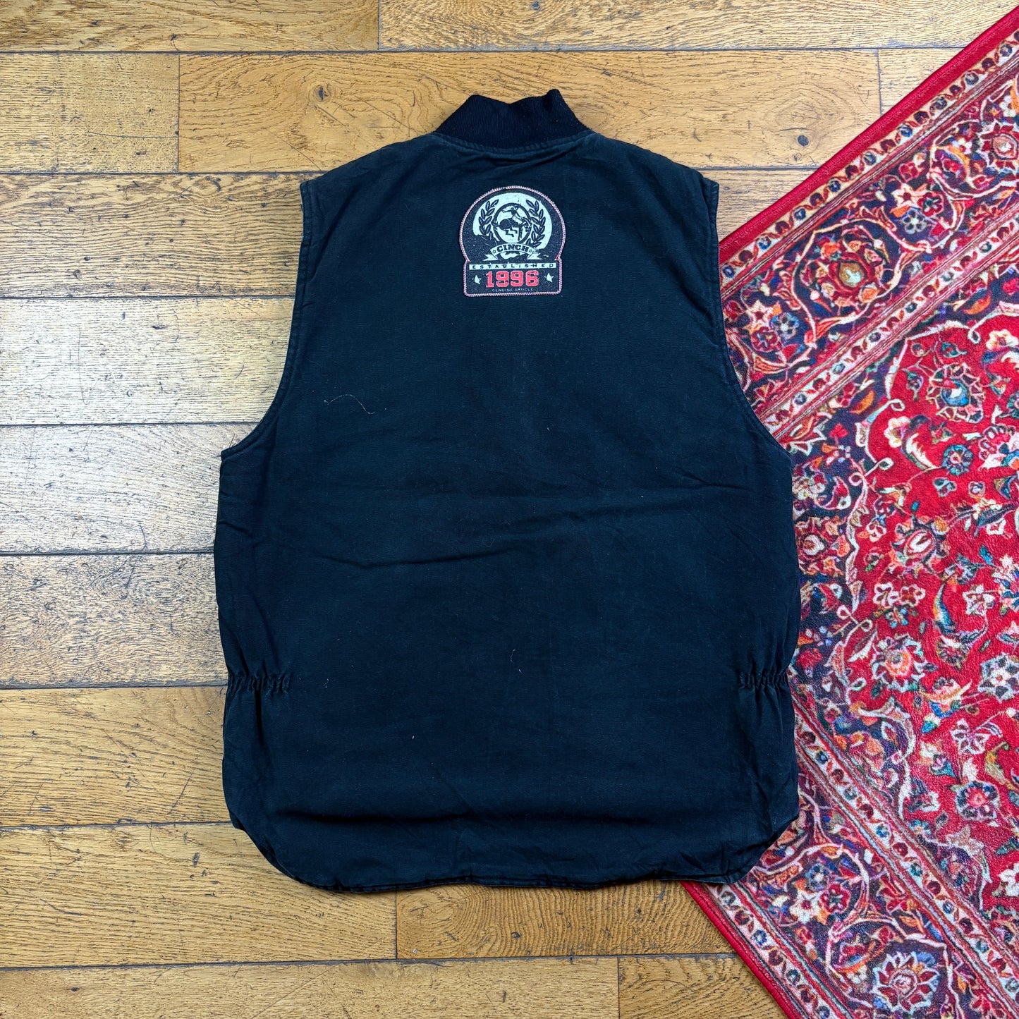 Vintage Black Gilet Vest Workwear Carhartt Style Jacket - S