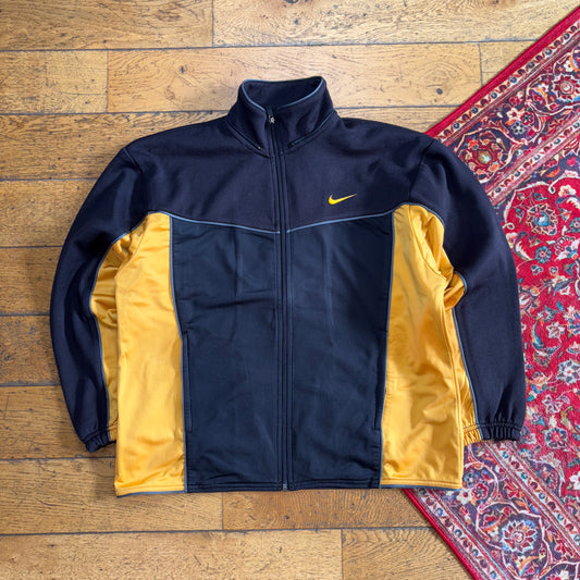 Vintage Nike Black Y2K Tracksuit Track Shell Windbreaker Jacket - L