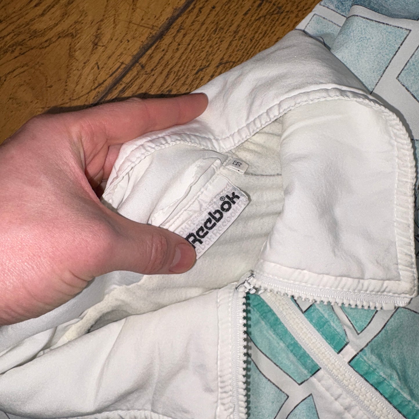 Vintage Reebok White Tracksuit Track Shell Windbreaker Jacket - 2XL