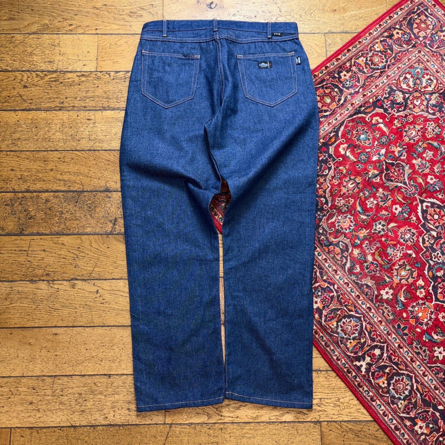 Vintage Blue Workwear Y2K Hip Hop Baggy Jeans - 38L