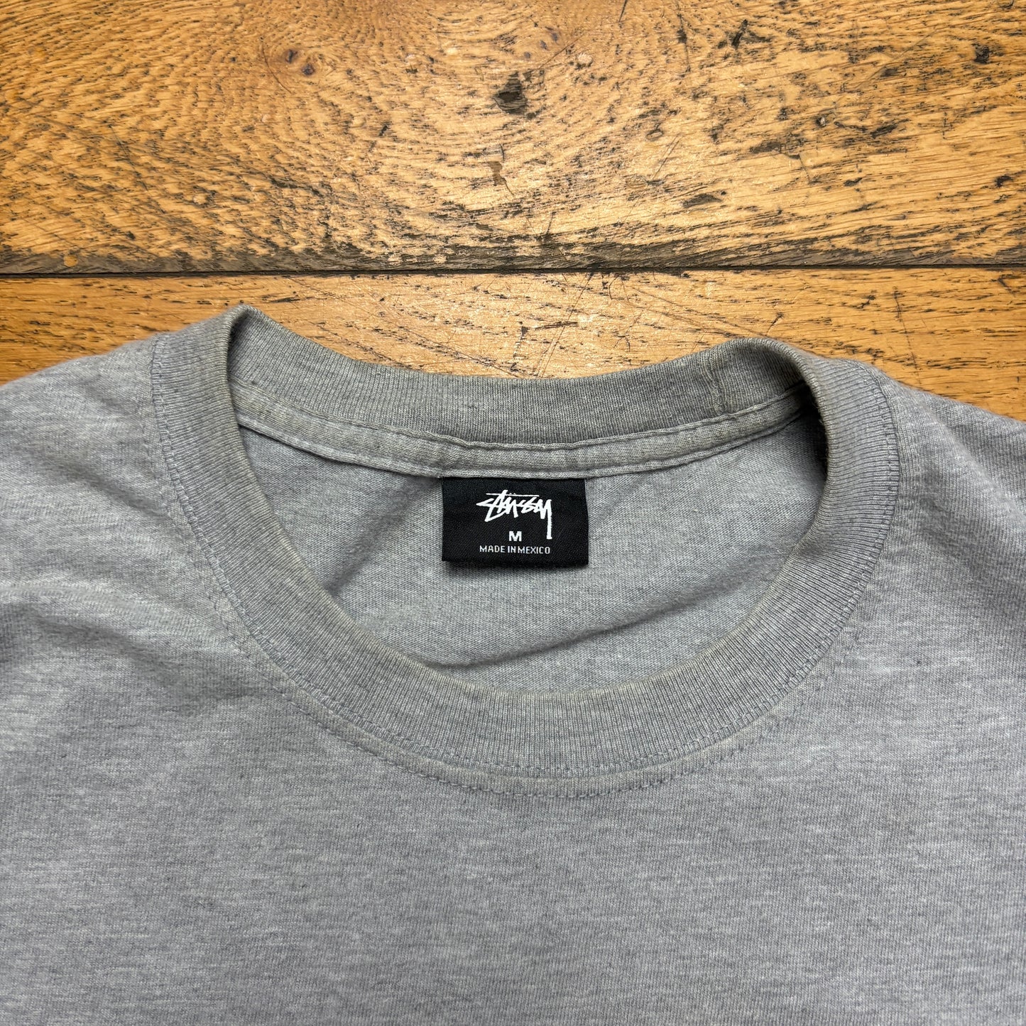 Vintage Stussy Grey Graphic T-Shirt - M