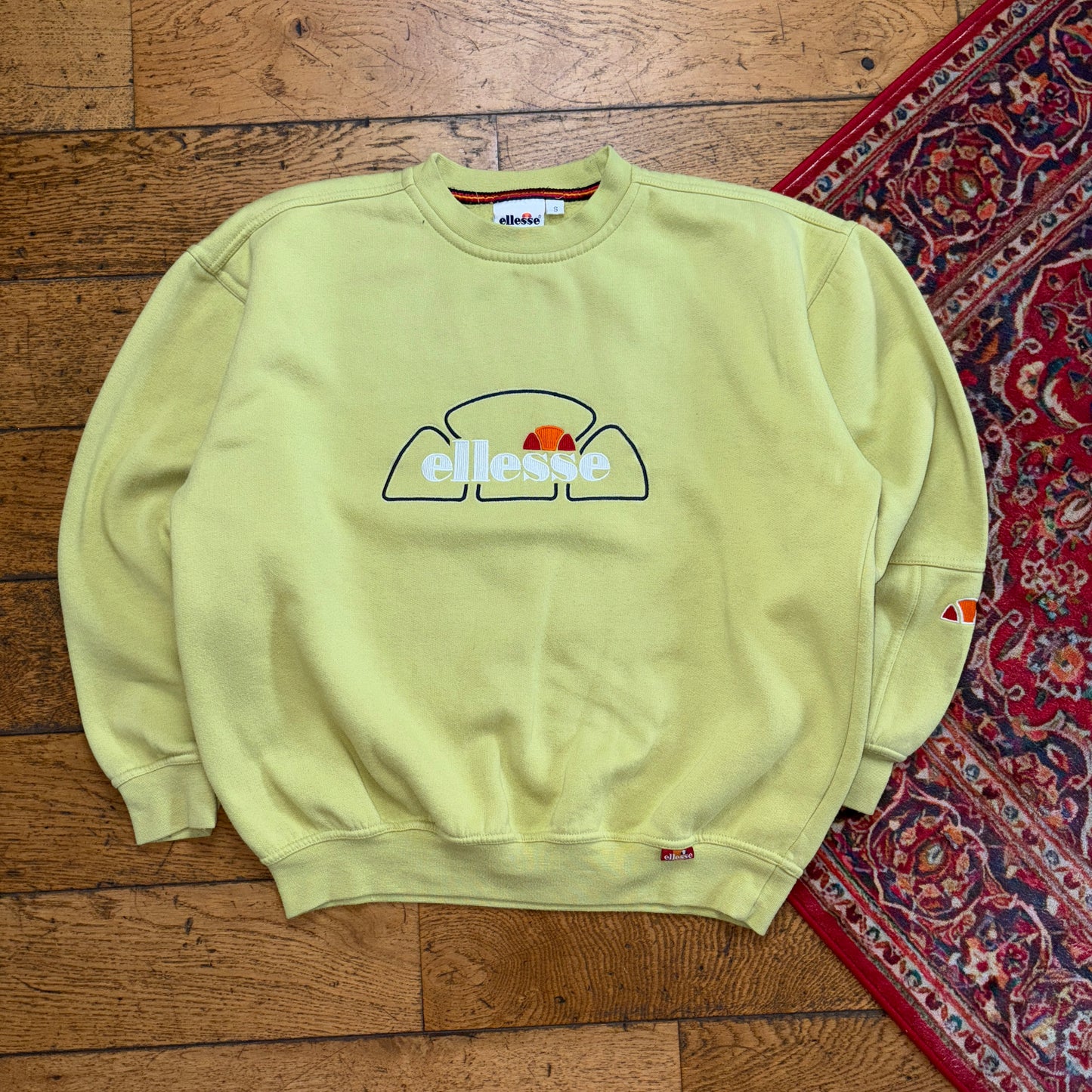 Vintage 90s Ellesse Green Embroidered Boxy Sweatshirt - M