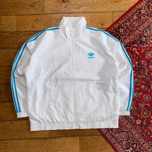 Vintage Adidas White Tracksuit Track Shell Windbreaker Jacket - 2XL