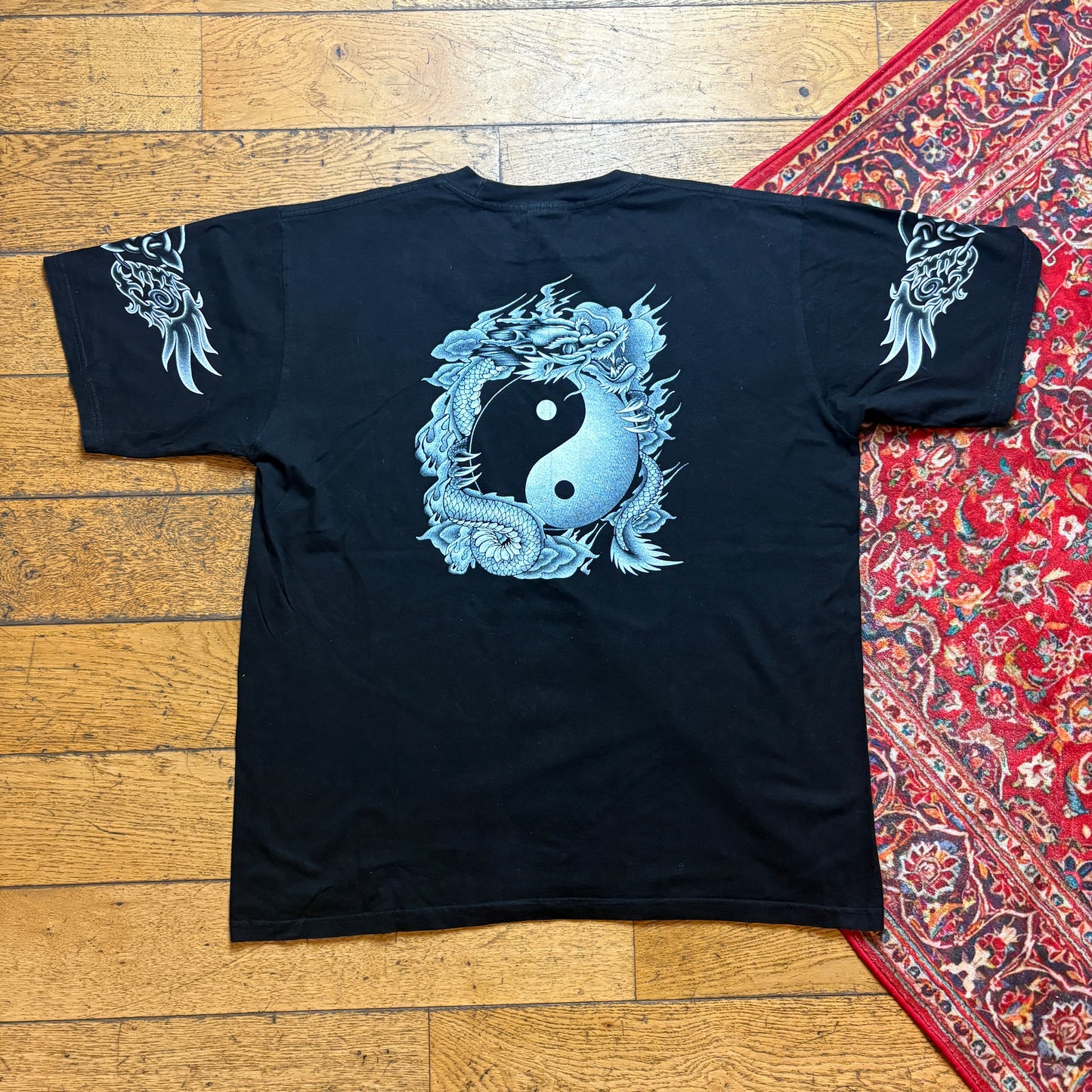 Vintage 2002 Budweiser Beer Black Graphic T-Shirt - XL
