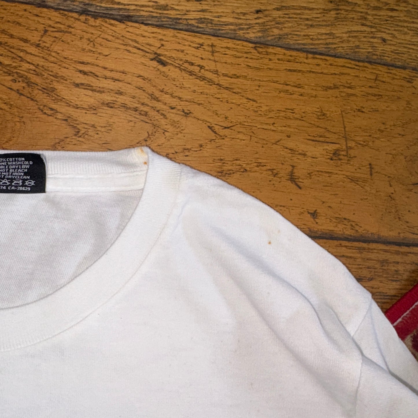 Vintage Stussy White Long Sleeve Graphic T-Shirt - XS