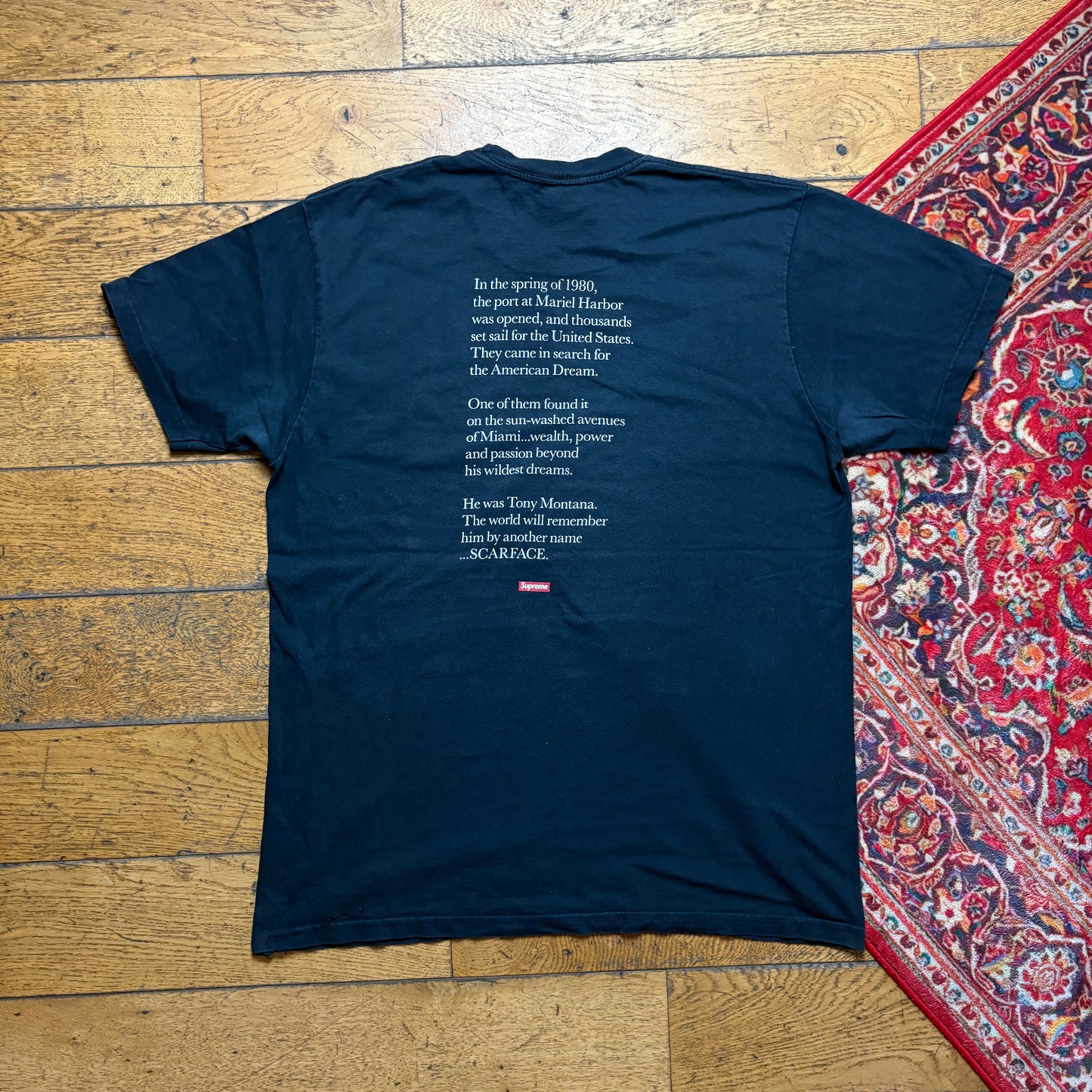 Vintage Supreme Black Scarface Graphic T-Shirt - M