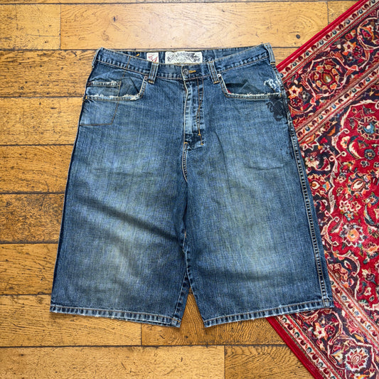 Vintage Billabong Surfwear Hip Hop Blue Baggy Shorts Jorts - 36