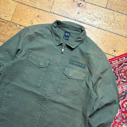 Vintage Oakley Green Workwear Overshirt Jacket - M