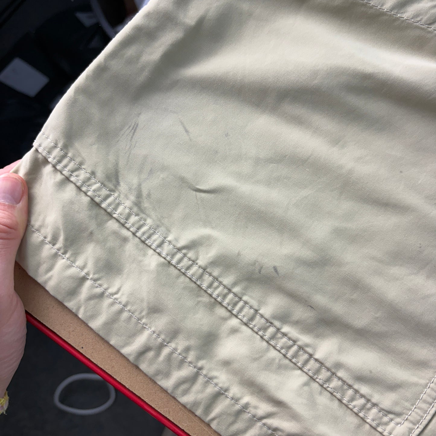 Vintage Armani Jeans Cream Chore Funnel Neck Jacket - L
