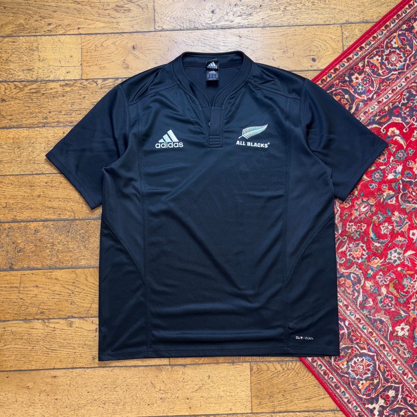 Vintage Adidas All Blacks Rugby Shirt T-Shirt - XL