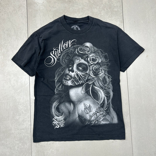 Vintage Tattoo Black Graphic T-Shirt - M