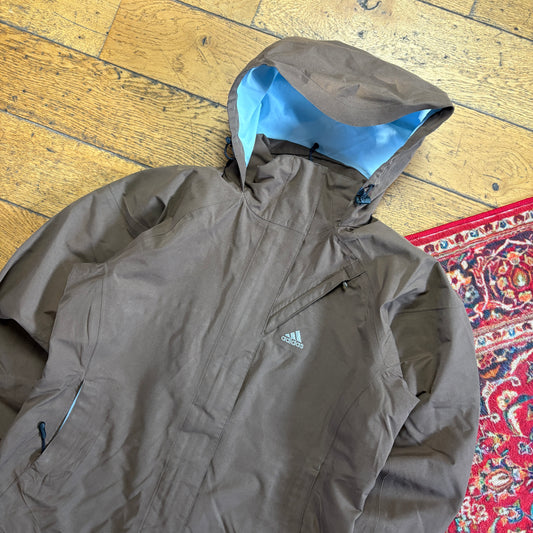 Vintage Adidas Brown Goretex Womens Gorpcore SAMPLE Hiking Waterproof Coat - 10