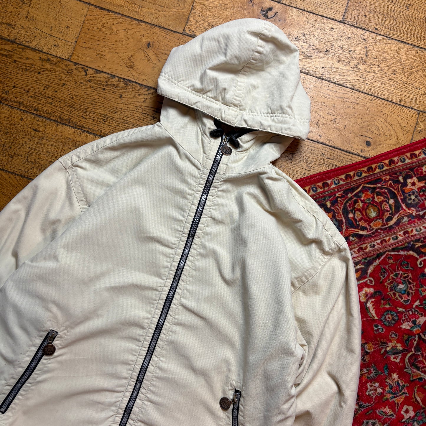 Vintage 90s Exxstasy Cream Active Hoodie Jacket - XL