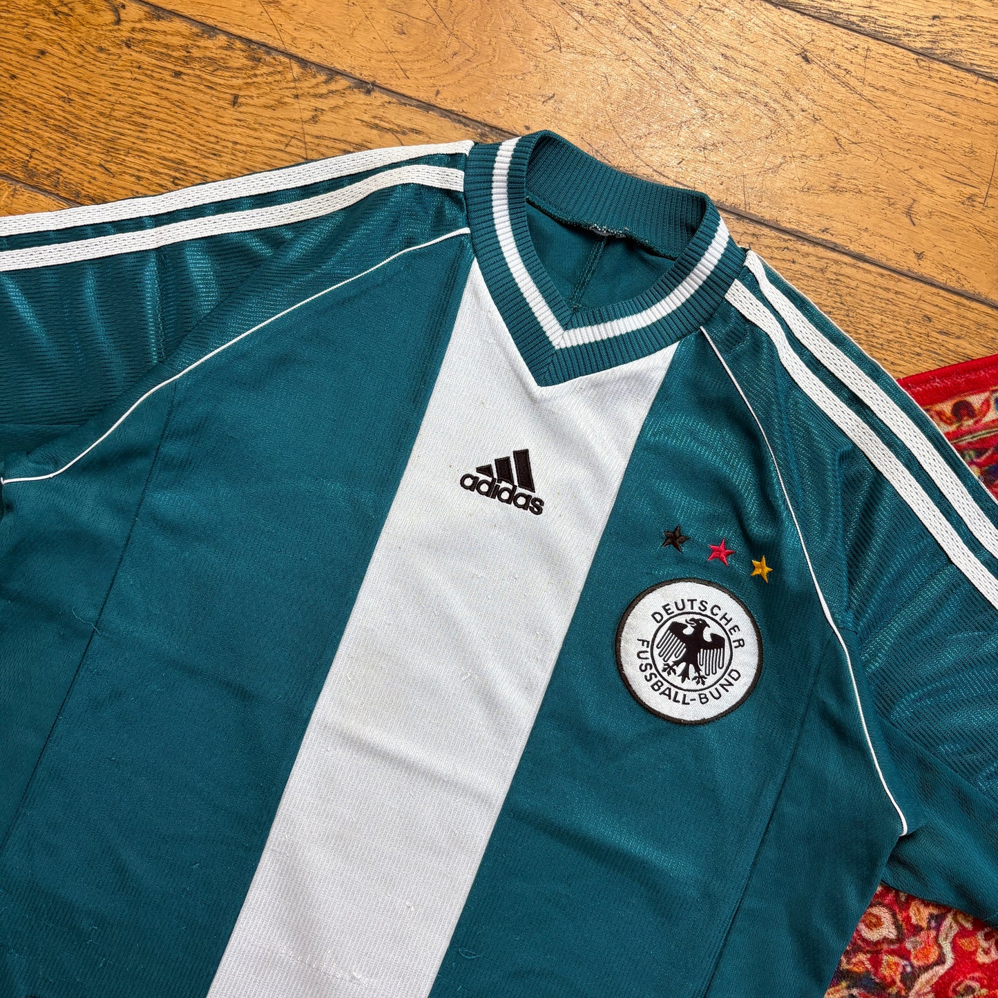 Vintage Adidas Germany Green Football Shirt Top - S