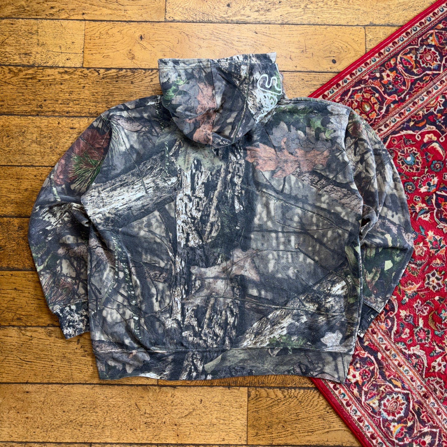 Vintage Realtree Camo Green Hoodie Sweatshirt - XL