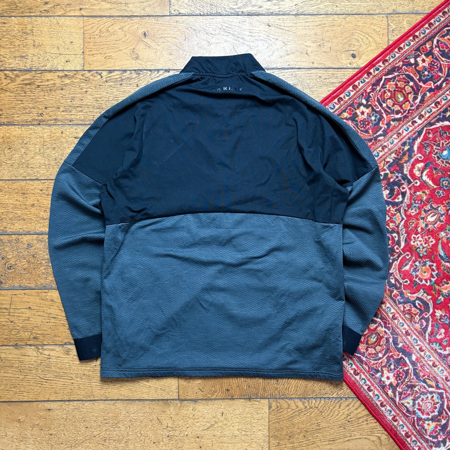 Vintage Oakley Grey Quarter Zip Sports Pullover Track Jacket - L