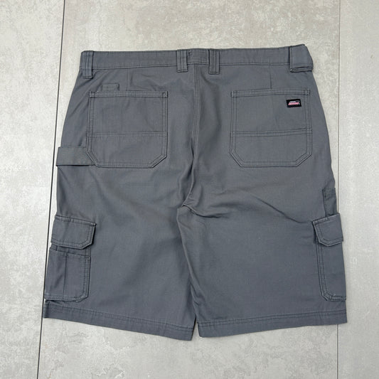 Vintage Dickies Workwear Carpenter Grey Baggy Shorts - 38