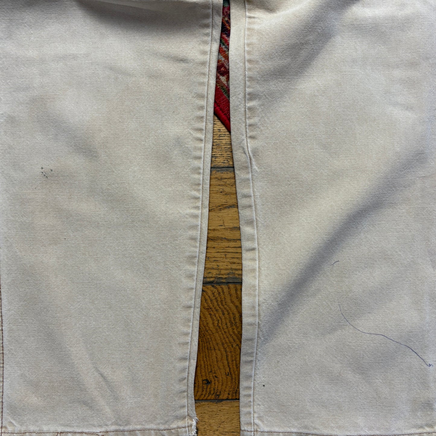 Vintage Dickies Workwear Cream Carpenter Baggy Trousers - 34S