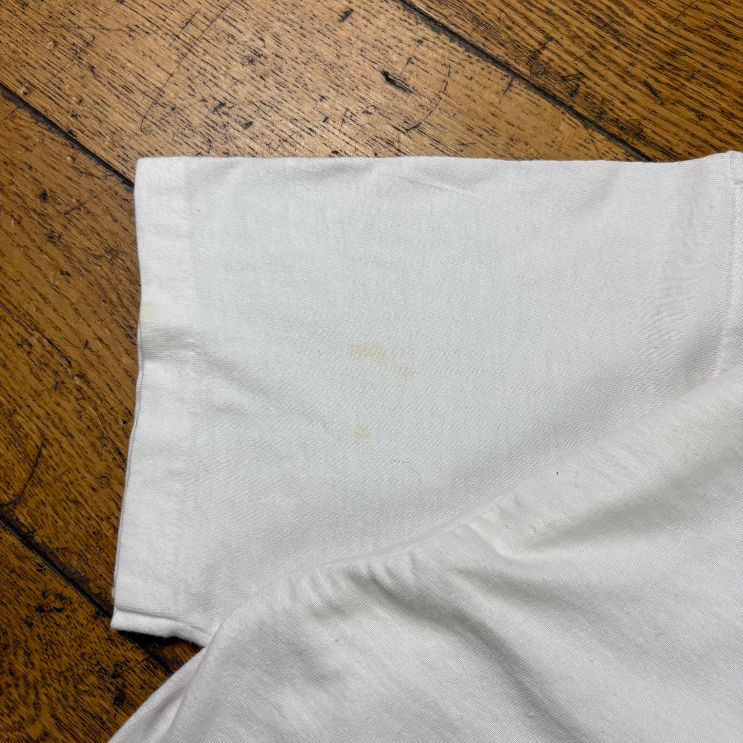 Vintage 90s White Funny Slogan Single Stitch Graphic T-Shirt - M