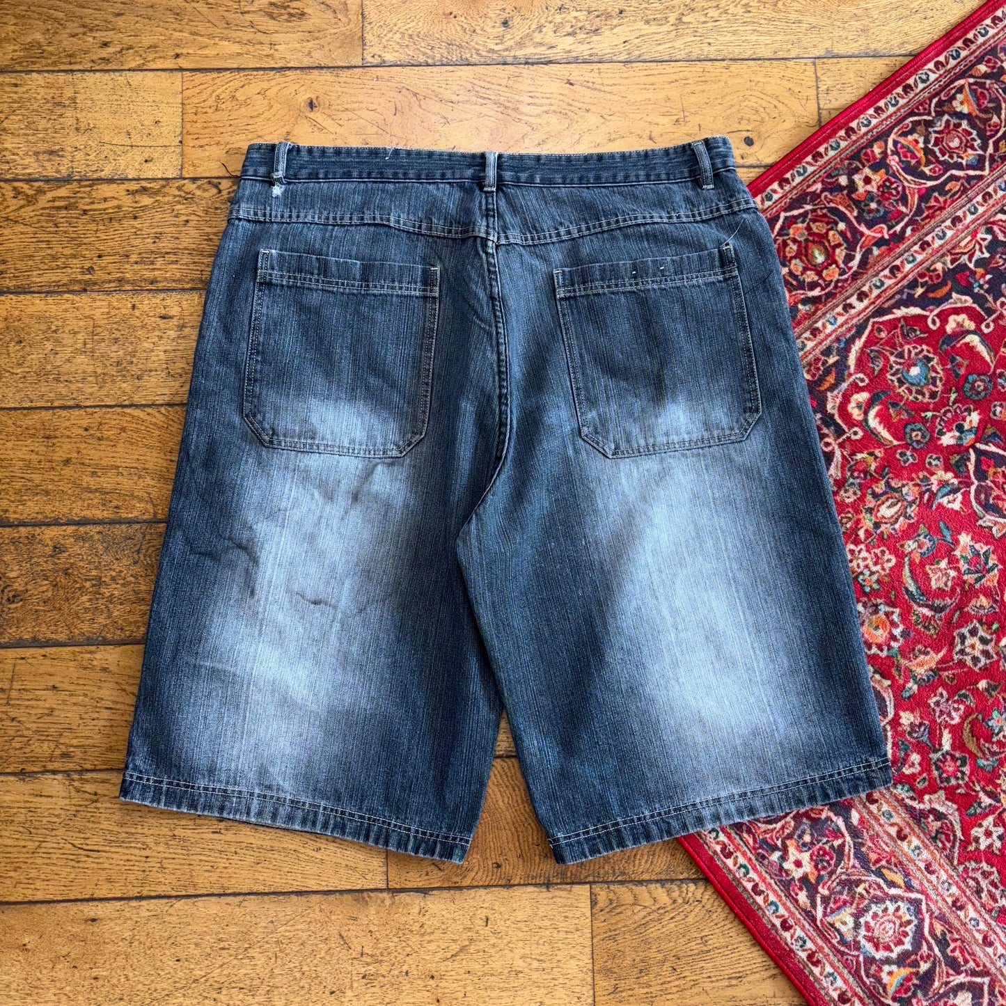 Vintage Hip Hop Grey Y2K Baggy Shorts Jorts - 42
