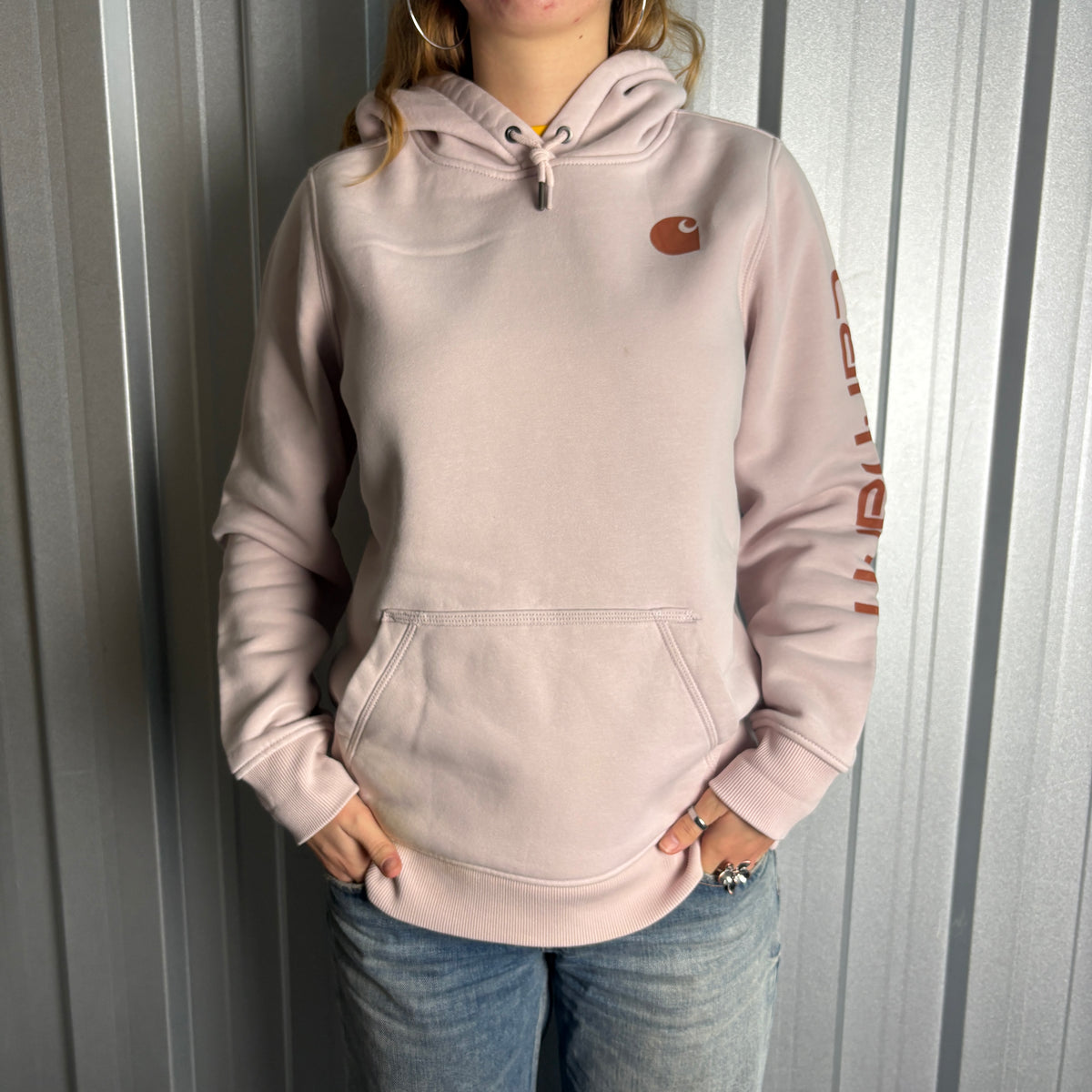 Carhartt Pink Womens Hoodie Sweatshirt - L