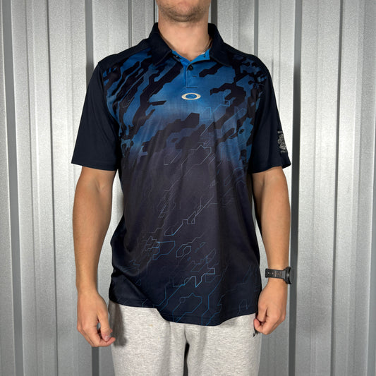 Oakley Navy Golf Polo T Shirt - L