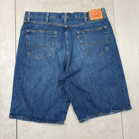 Vintage Levis 469 Baggy Blue Denim Shorts - 38