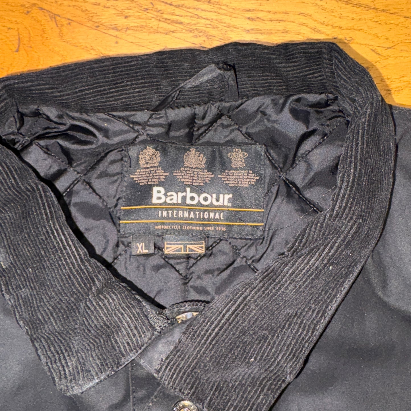 Vintage Black Barbour Wax Jacket - L