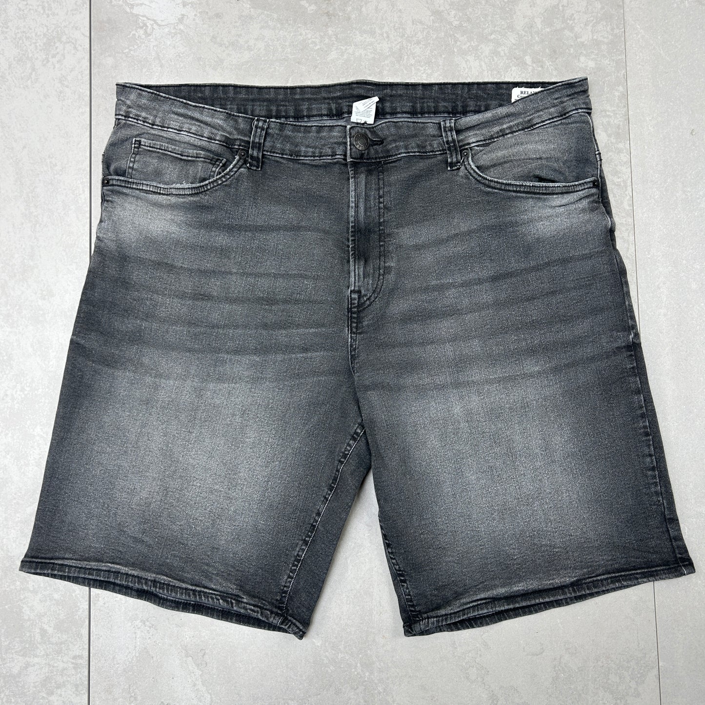 Vintage Embroidered Hip Hop Baggy Black Shorts Jorts - 40