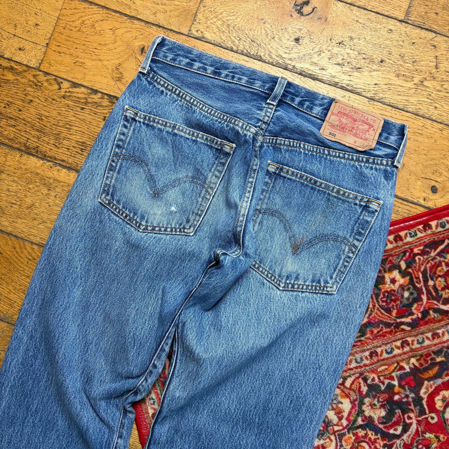Vintage Levis 501 Straight Blue Denim Jeans - 31S