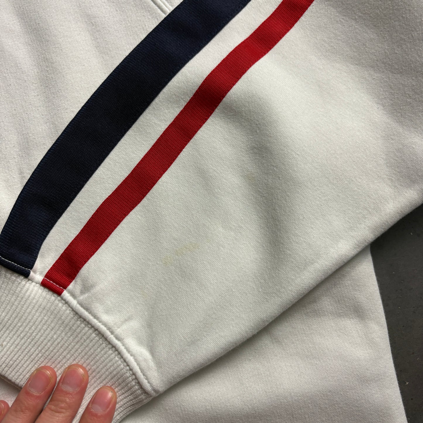 Vintage Nike Y2K 00s White Embroidered Hoodie Sweatshirt - L