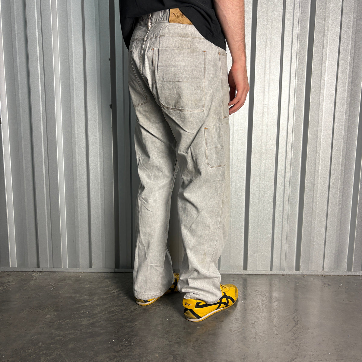 Nautica Grey Embroidered Hip Hop Y2K Baggy Jeans - 35S