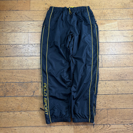 Vintage Polo Sport Black Baggy Tracksuit Sweatpants Track Pants Bottoms - XXL