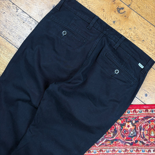 Vintage Black Levis Tapered Womens Chino Trousers - Size 12