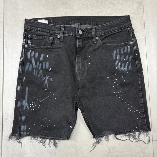 Vintage Levis 511 Black Denim Shorts - 34