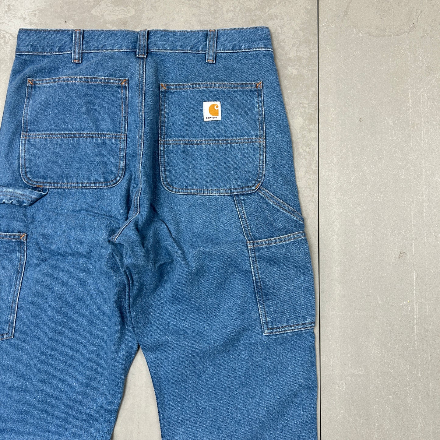 New Carhartt Double Knee Carpenter Blue Jeans - 32