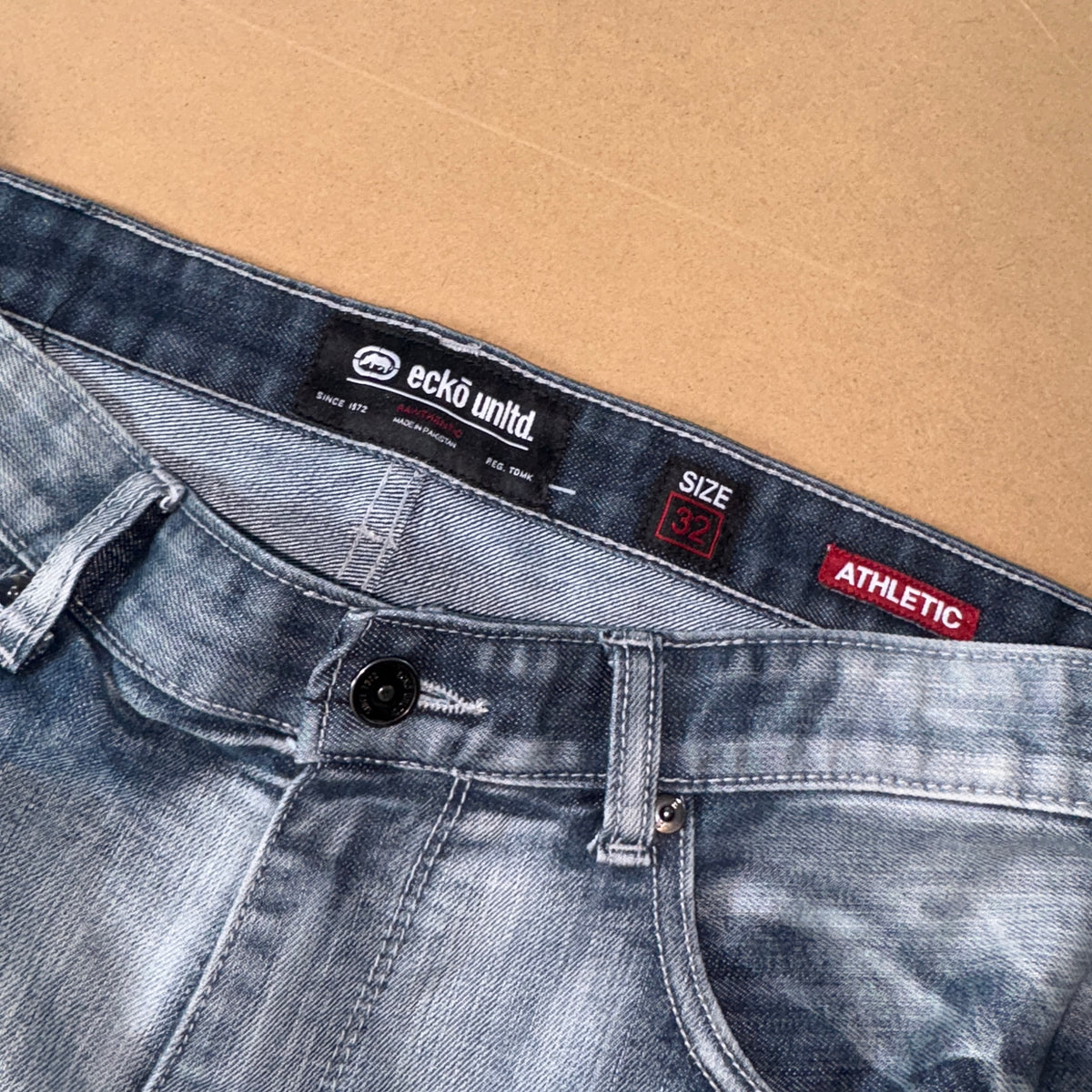 Ecko Unltd Blue Y2K Hip Hop Embroidered Straight Jeans - 36R