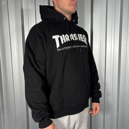 Thrasher Black Skate Hoodie Sweatshirt - L