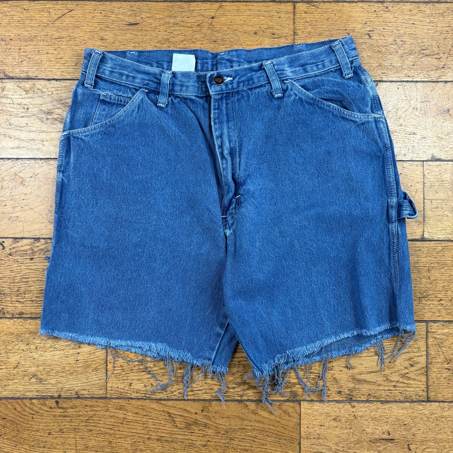 Vintage Dickies Workwear Carpenter Blue Baggy Shorts - 34