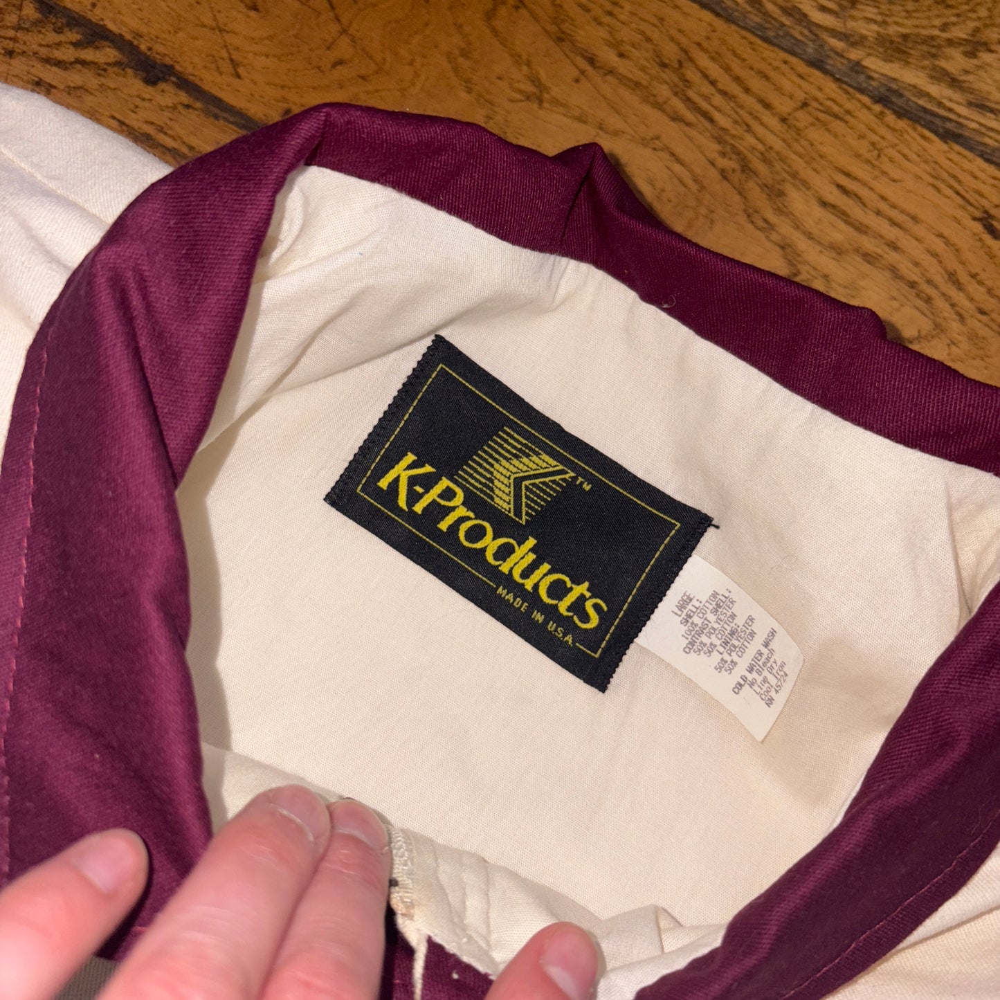 Vintage Cream Workwear Utility Bomber Carhartt Style Jacket - XL