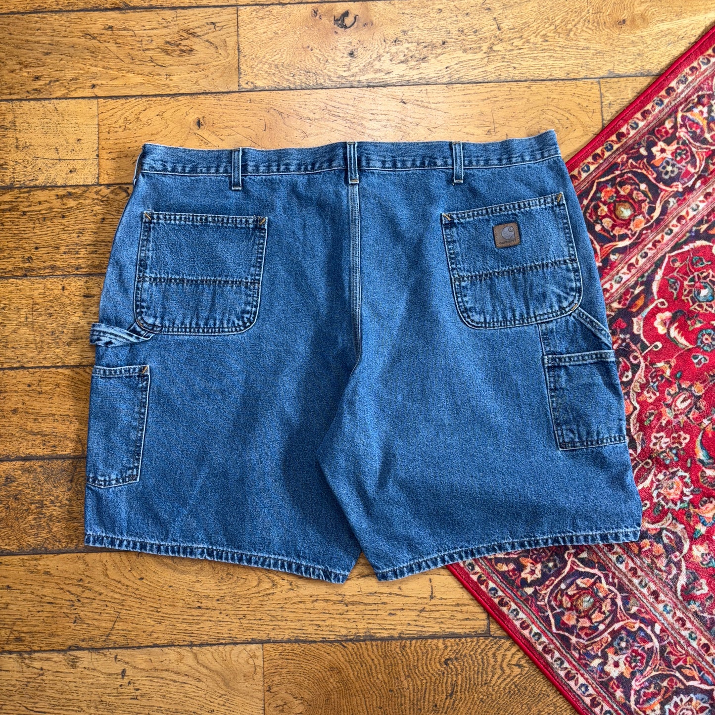 Vintage Carhartt Workwear Baggy Carpenter Blue Shorts - 46