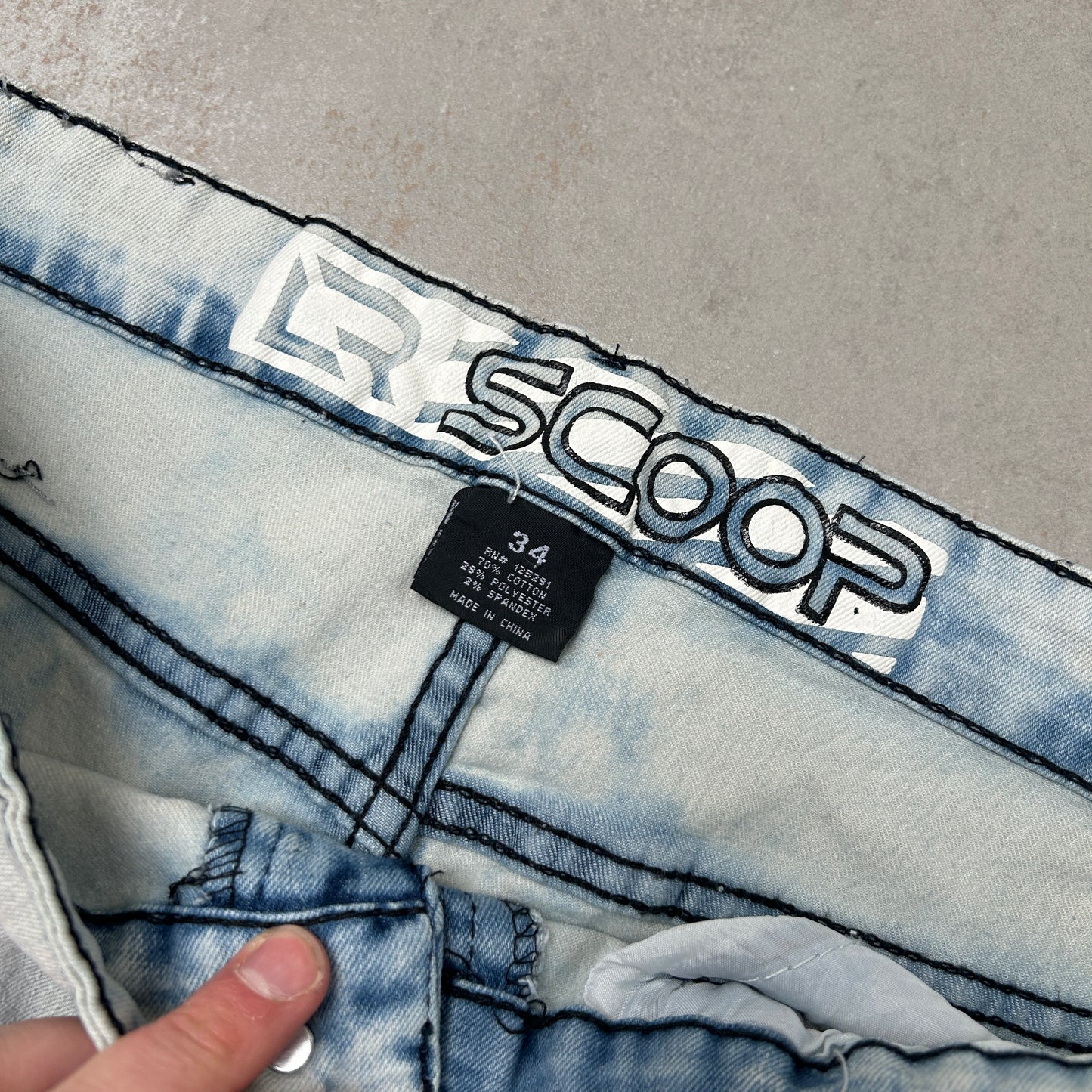 Vintage Scoop Hip Hop Blue Shorts Jorts - 34